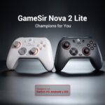 For GameSir Nova 2 Lite Wireless PC Controller 2.4G Wired 1000Hz Polling Rate Hall Effect Joysticks Remappable Vibration Motor