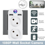 Small HD Camera 1080P Video Recorder Indoor Home Office Security Night Vision Motion Detection European Standard Socket Camera