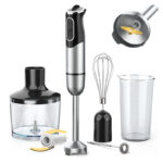 New Easy Portable Electric Immersion Mixer Machine Hand Blender Set with Held Stick Sticker for Home Kitchen 5 4 in 1 Mini