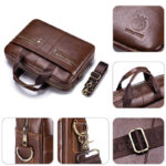 SCHLATUM Vintage Quality Genuine Leather Cowhide Men 15.6 Inch Handbag Business Office Laptop Briefcase Bag