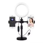 Hot Selling 6-Inch Mini Ring Light Portable Waterproof Dual Mobile Phone Live Broadcast Stand Clip Clamp Mount Clip Clamp Bed