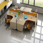Soundproof Office Staff Working Station Modern Modular Cubicle Workstation Desktop 3 4 5 Person Office Workstation Table