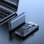 Slim Portable Charger Power Bank Power Station Customize Rechargeable Built in Cable Power Banks 10000mah for Phones