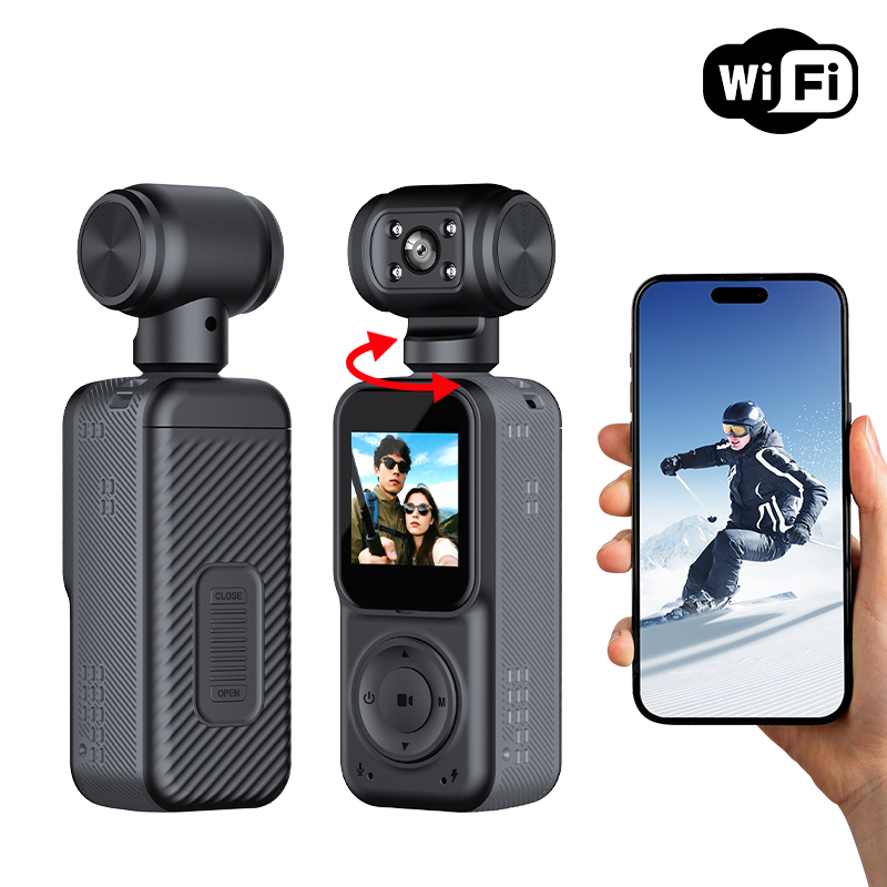 4K Action Camcorder Full HD Driver Mini Motorcycle Helmet Sports Ultra Dv Body Worn Camera for Travel Vlog