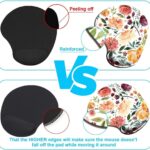 Hot Sale Custom Ergonomic PU Silicone Gel Mousepad with Wrist Rest Cute Cartoon Design Fabric Mouse Pad with Wrist Support