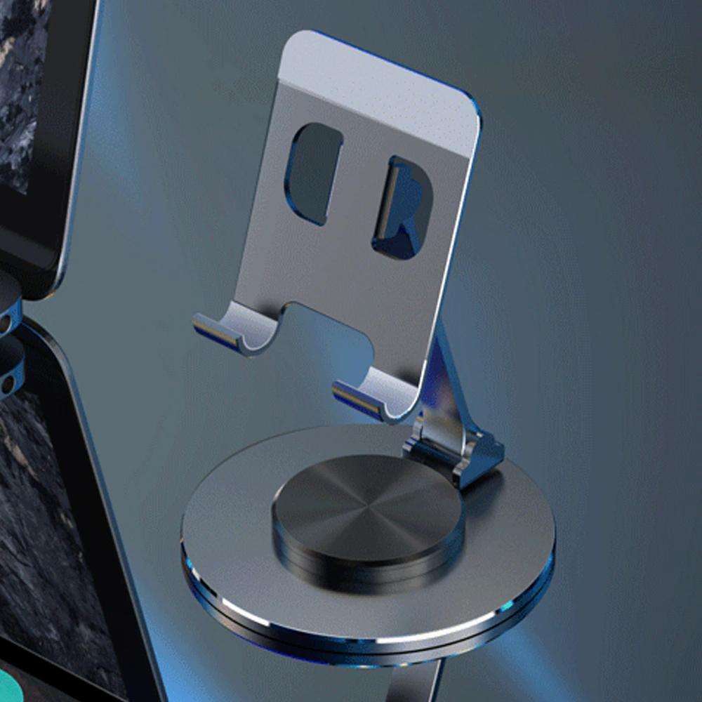 Rotary Mobile Phone Holder Aluminum Alloy Mobile Phone Folding Bracket Multifunctional Rotating Phone Pad Holder