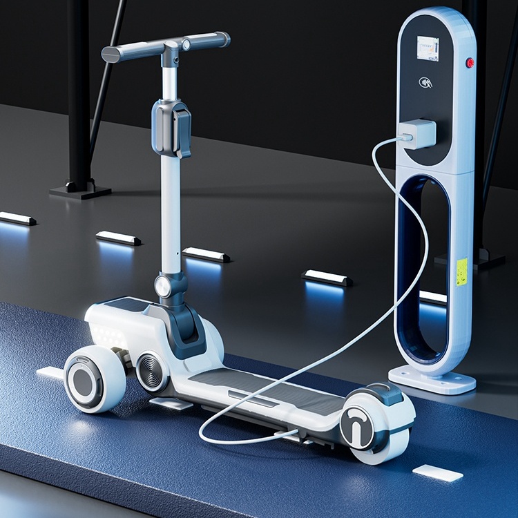 Electric Scooter for Kids for Babies 3-10 Years 2 Kg to100 Kg Multi-Functional Three-Wheel PU Scooter