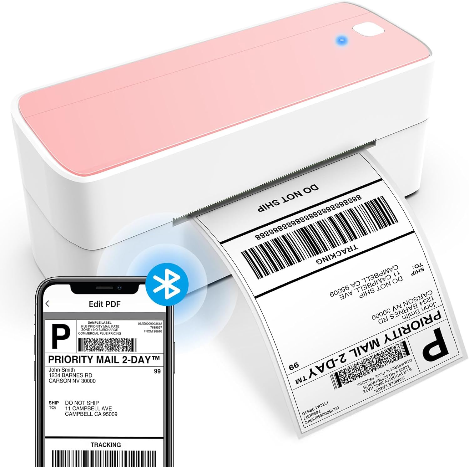 Recyclable 110mm 4x6 Shipping Label Thermal Sticker Wireless 4inch bluetooth Label Printers Label