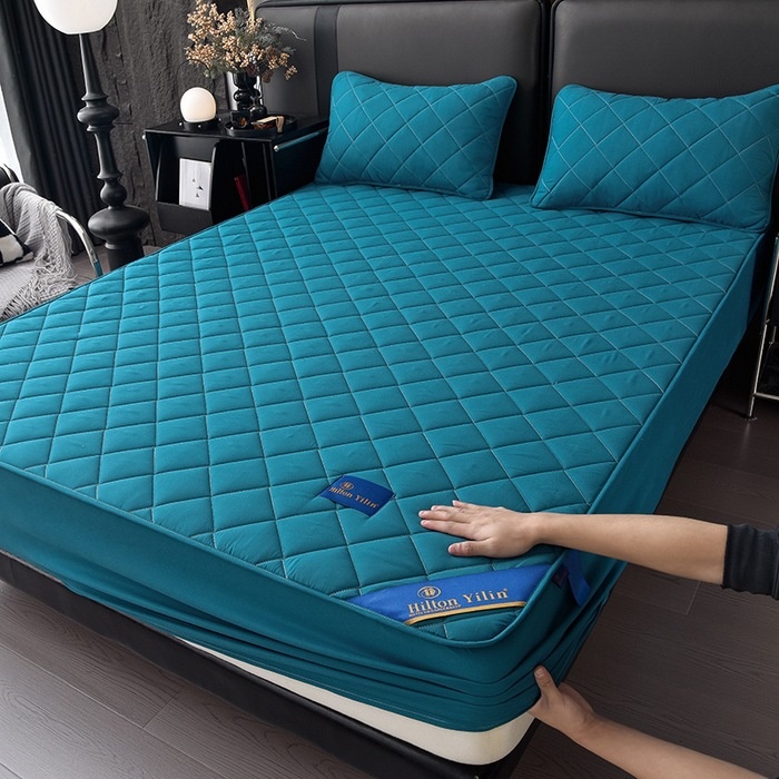 Mattress Protector Single Piece Mattress Cover Bed Cover Hotel Style Anti-Mite Milk Velvet Velvet