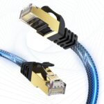 Customized High Speed Communication Cat 8 Network Cable 40Gbps 2000MHz SFTP Braided Flat RJ45 Eternet Patch Cable