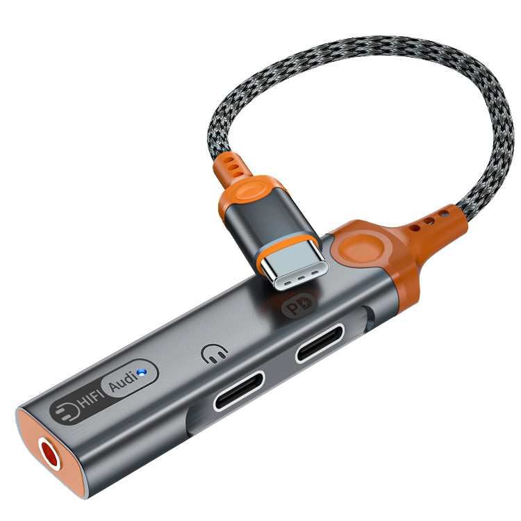 Good Quality 3 in 1 Headphone Jack Adapter Charger Audio Adapter Type-c Earphone Jack Music Adapter for Samsung Huawei