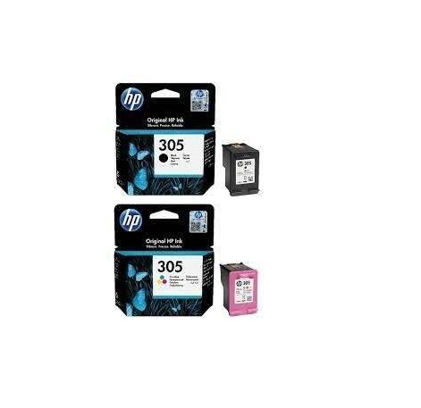 New H P 305 Compatible Original for Cartridge Combo Pack with 1 Year Warranty Full Black & Tri-Color Bulk Pack