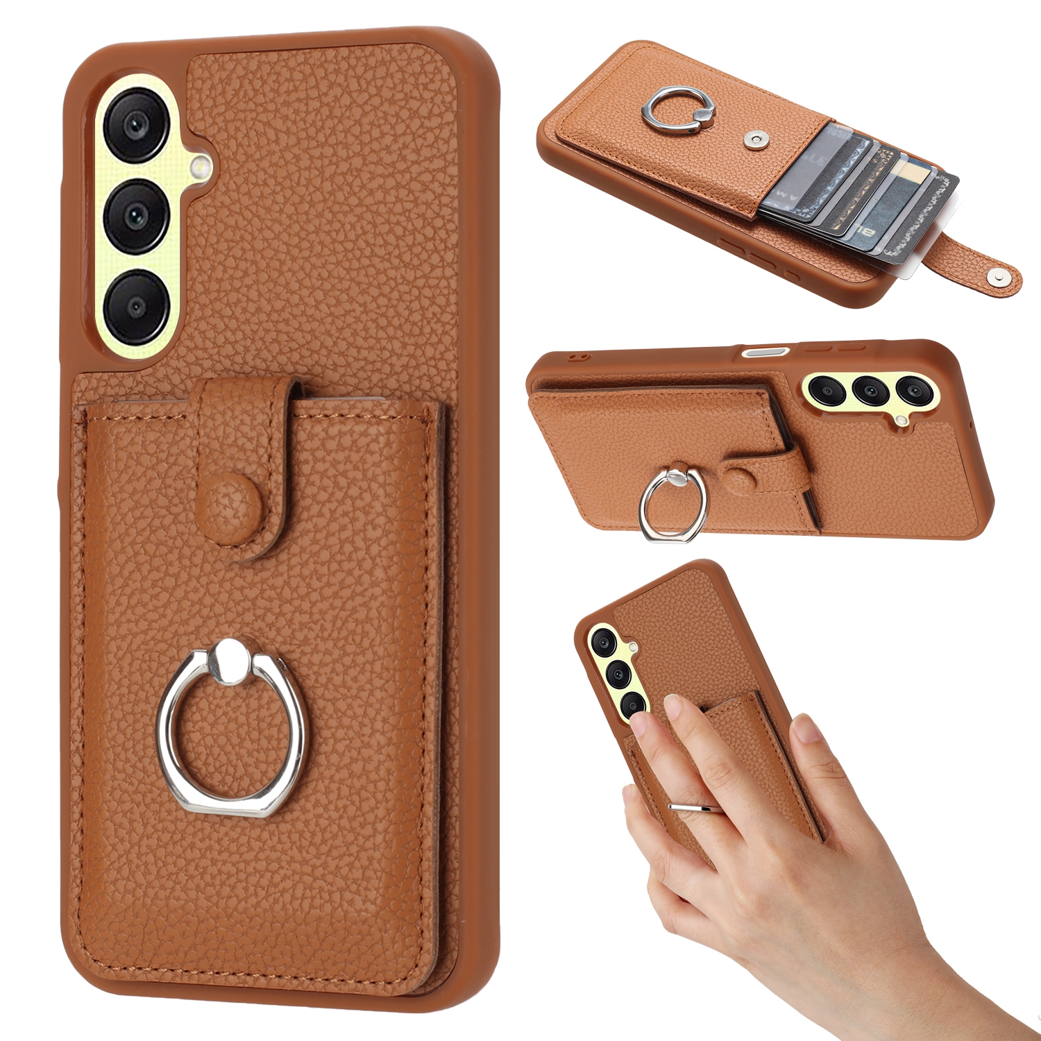 Flip Wallet PU Leather Phone Case for Samsung A56 A16 S25 FE S24 Ultra Fundas A35 A57 Honor 400 V60 Lite 5G X9D Card Holder Case