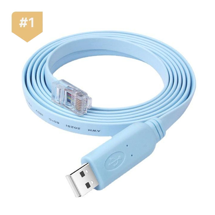 Aoptke USB RJ45 Debug Line for Switch Configuration PVC Jacket Braid Copper Material CE/ROHS Certified 4 TWIST Pairs Stranded
