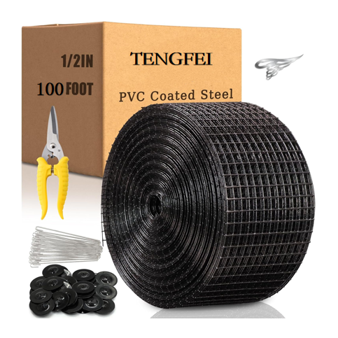 Welded Bird-Proofing Mesh /15cm X 30m Heavy Duty /Bird/Squirrel Control for Solar Panels | with 70 Fasteners & Clips