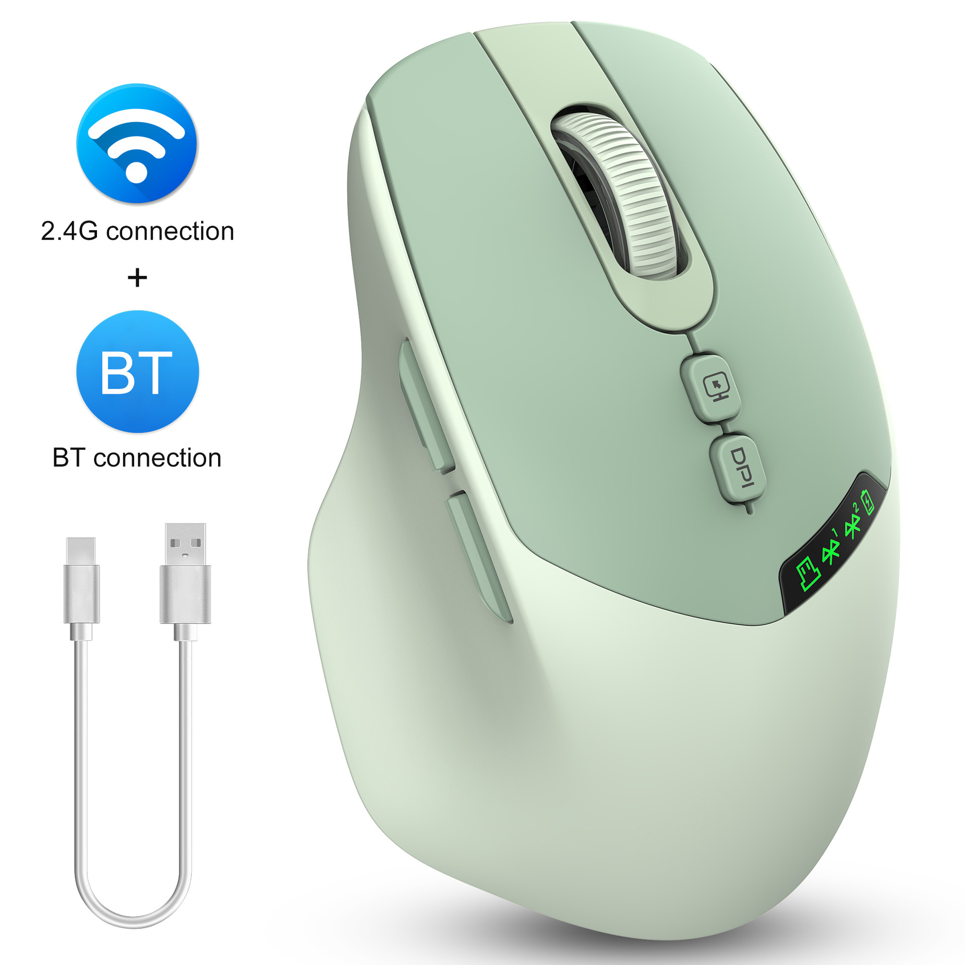 Rechargeable Wireless Mouse for MacBook Pro MacBook Air Mac Laptop Chromebook Windows Notebook MacBook HP PC DELL