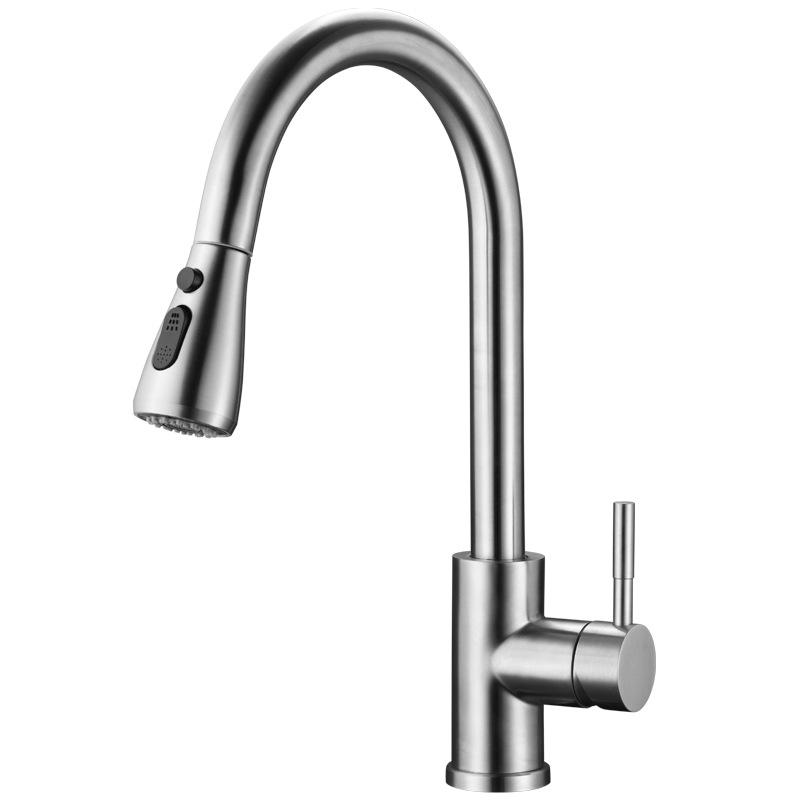 Kitchen Faucet Stainless Steel 304 Water Tap Modern Kichen Kitchen Taps Pull Out Sprayer Kitchen Mixer Sink Faucets