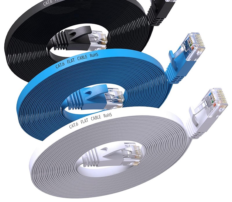 cat6 flat rj45 1m 2m 3m 5m patch cord Bare Copper 32awg UTP Lan network Cable 8p8c 4pr rohs Black Ethernet Cables