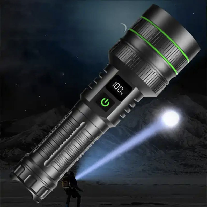 Helius New Ultra Long Distance High Power USB Rechargeable Strong Light Outdoor Lantern Led Torches Lights Tactical Flashlight