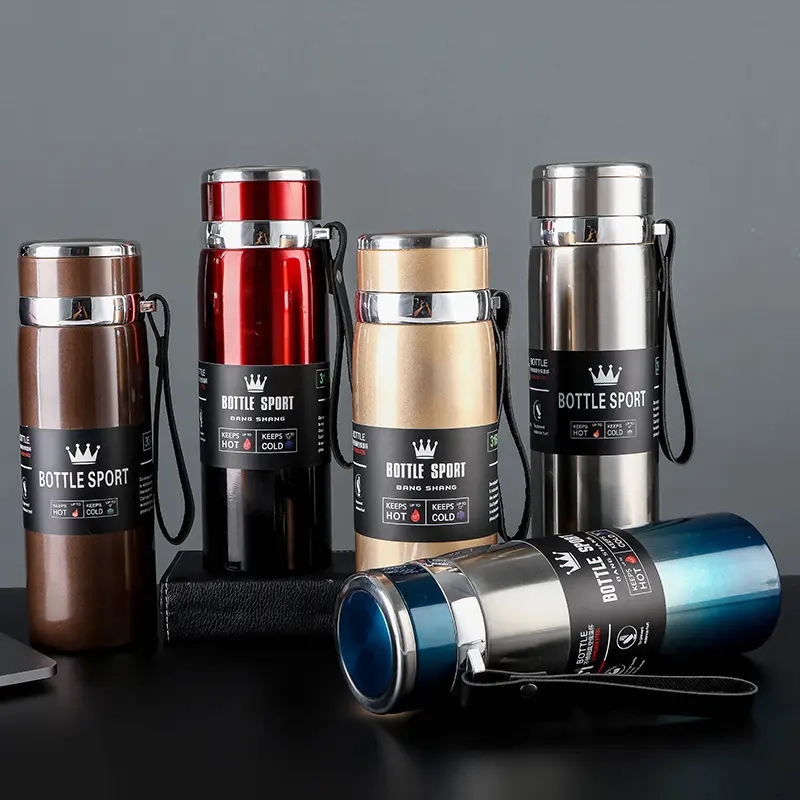 1L Keep Cold Hot Vacuum Insulated Sports Bottle Thermos Stainless Steel Thermos Bottle for Water Tea Coffee Vacuum Flasks