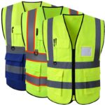 Multi-pocket Reflective Safety Clothing High Visibility Jacket Construction Work Uniform Reflective Safety Vest with Logo